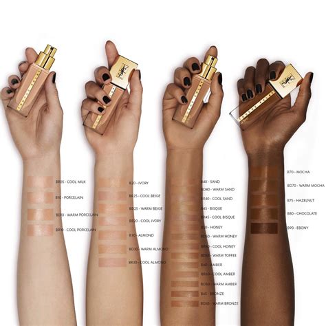 touche eclat ysl foundation|ysl touche eclat colour chart.